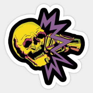 Skull vs super punch Sticker